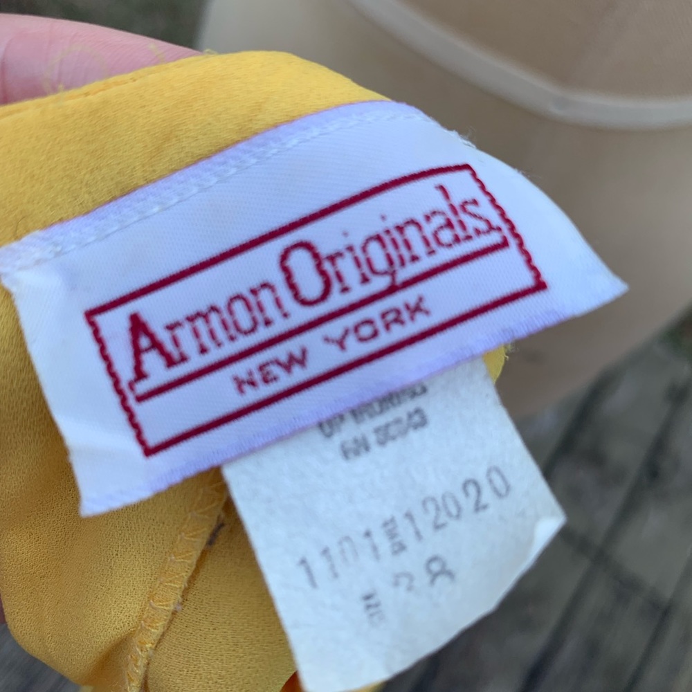 Vintage Pleated Yellow Canary Blouse - Picture 13 of 14